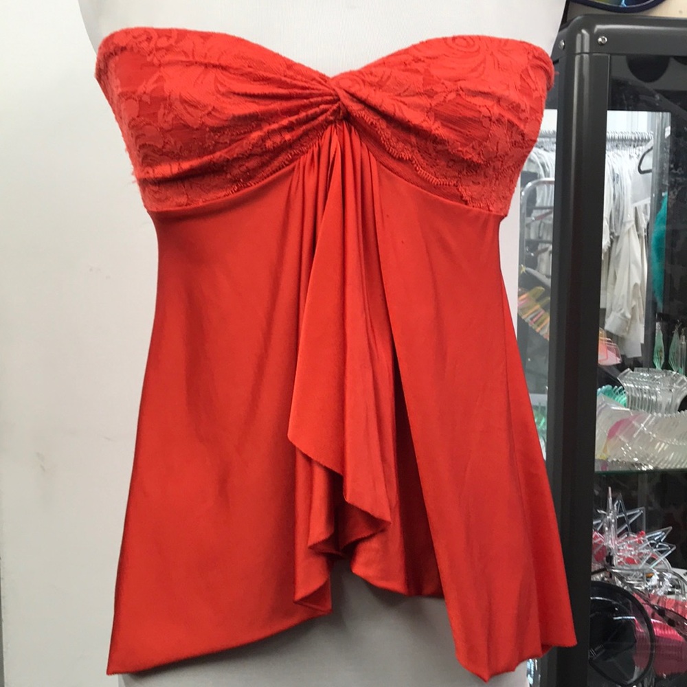 Red Lace Tube Top